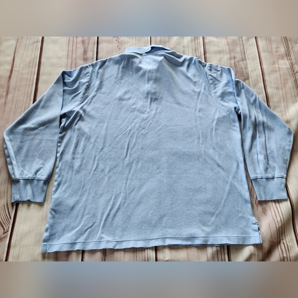 Polo Ralph Lauren Classic Fit Long Sleeve Polo Shirt Light Blue | Men's Size XL - Picture 3 of 10